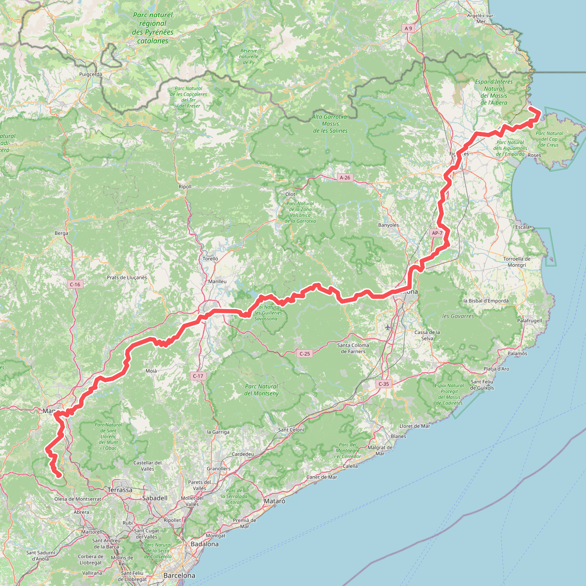Camí de Sant Jaume (Sant Pere de Rodes - Montserrat)