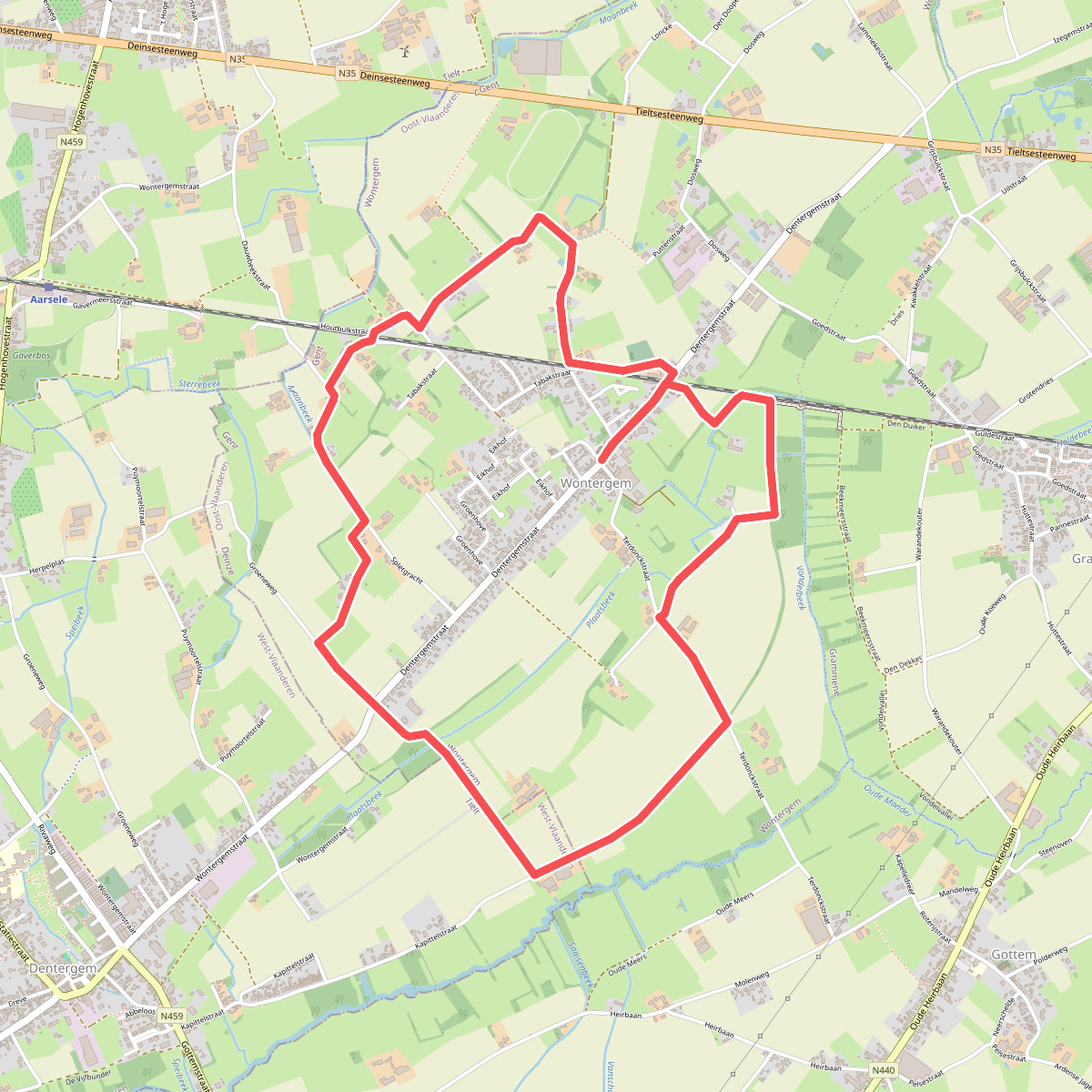 Vlasroters Wandelroute Lus 2 - Rood