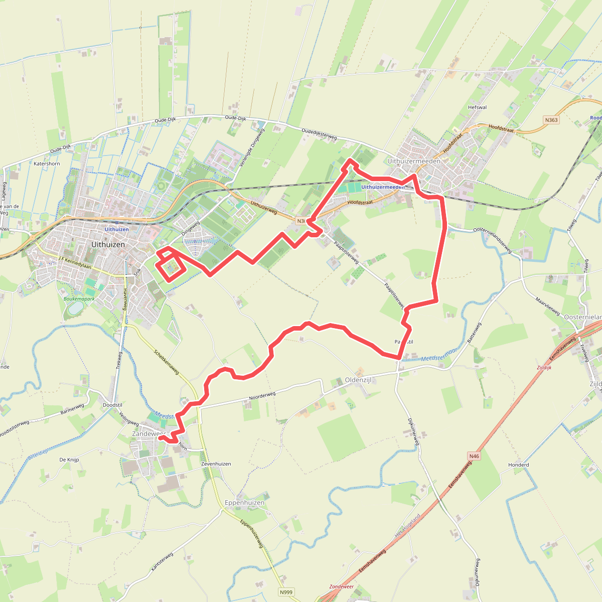 Uithuizen - Zandeweer · Groninger Borgenpad etappe 9