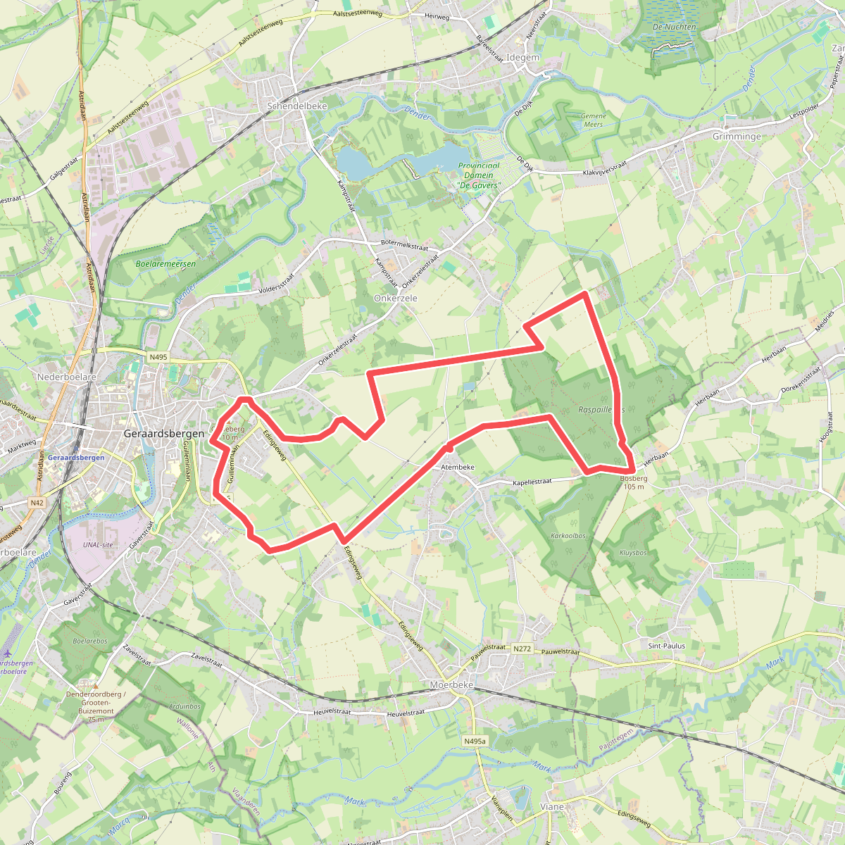 Op De Flanken Van De Muur Wandelroute