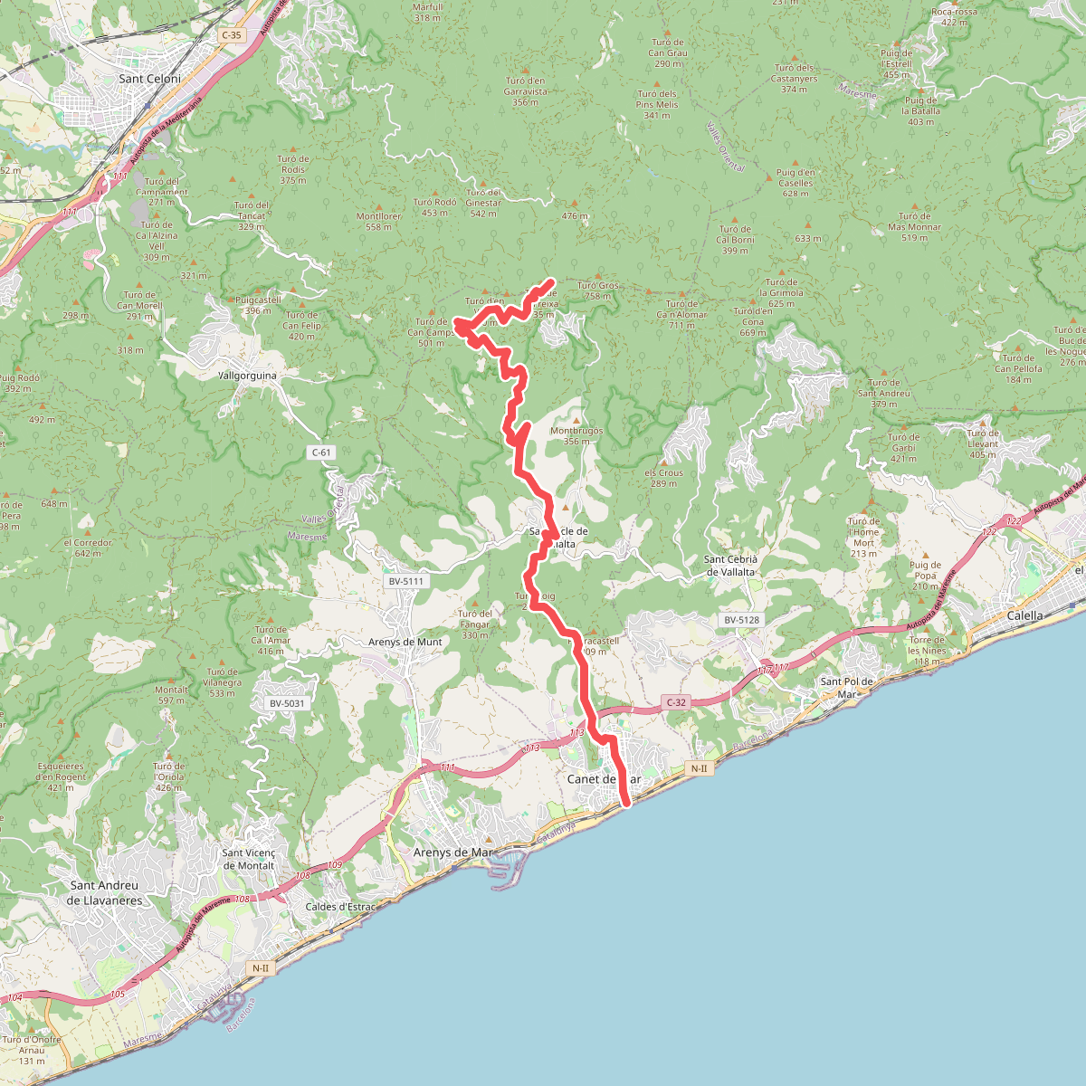 Canet de Mar-Coll de Basses