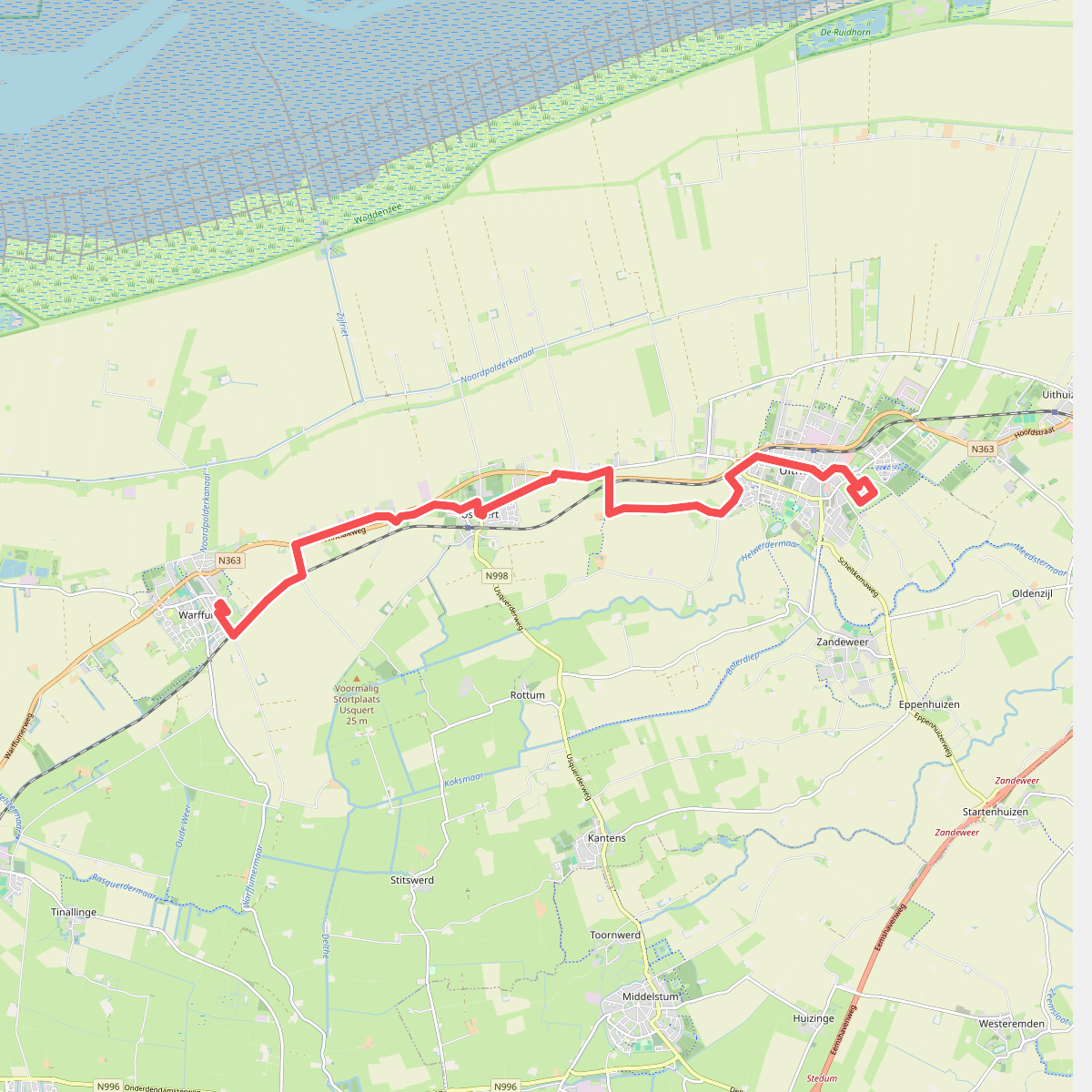 Warffum - Uithuizen · Groninger Borgenpad etappe 8