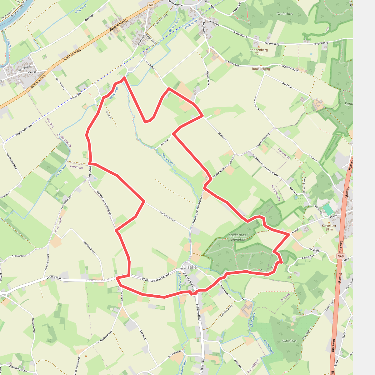Tussen Koppenberg en Kortekeer wandelroute