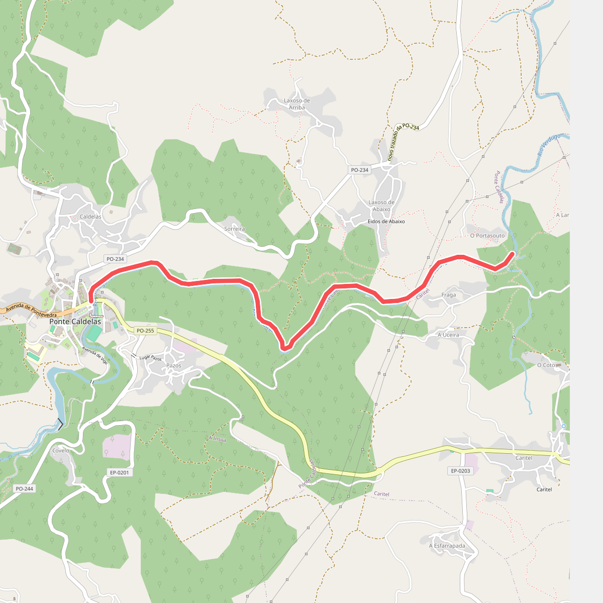 Caldas de Reis - Ruta