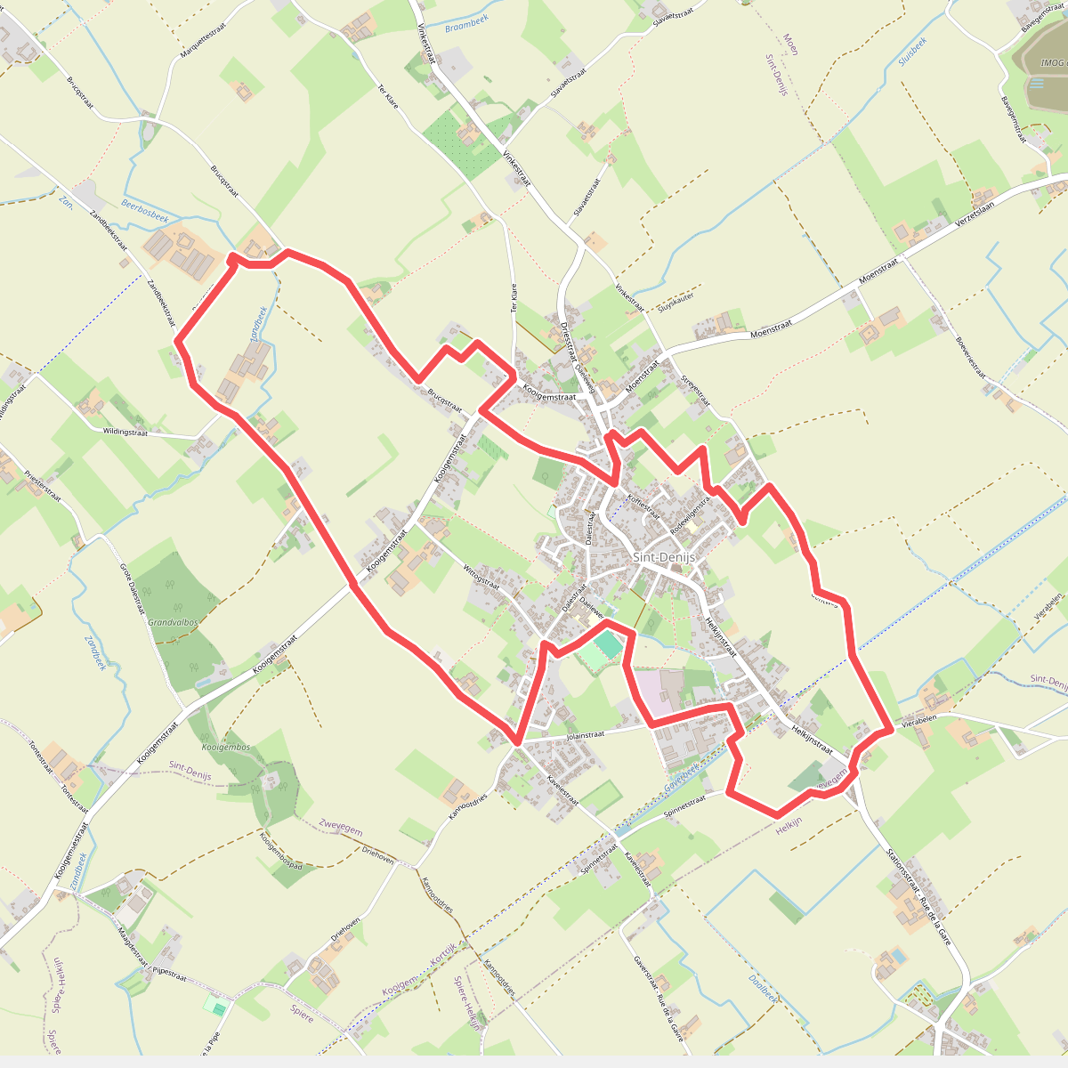 Bevergemroute in Sint-Denijs