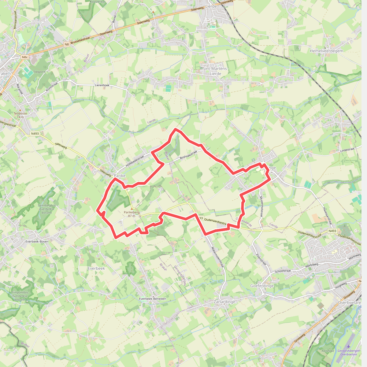 Tussen Parike en Deftinge wandelroute