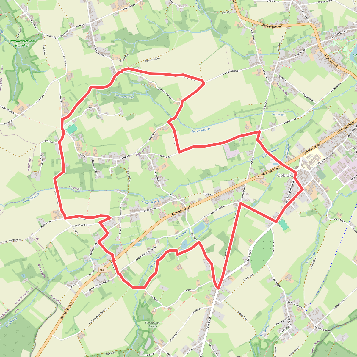 Langs De Bronnen Van De Zwalm Wandelroute