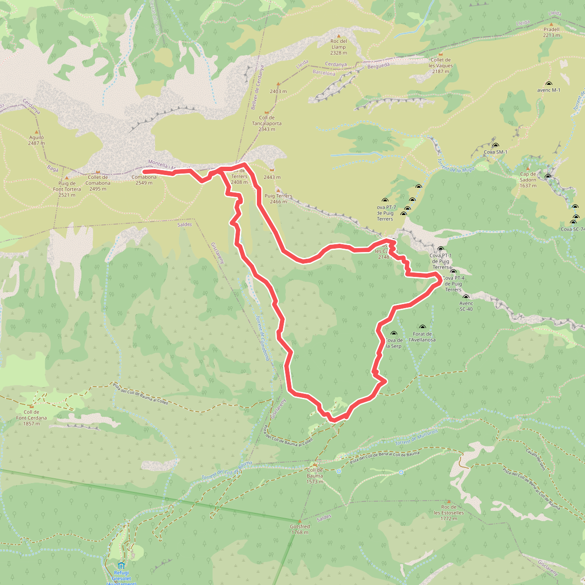 Comabona des del Coll de Bauma per la Pleta de Guilla