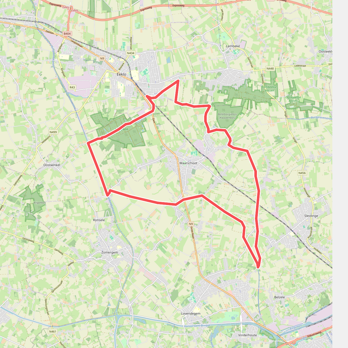 Sint-Lievens Wandelroute Lus 1