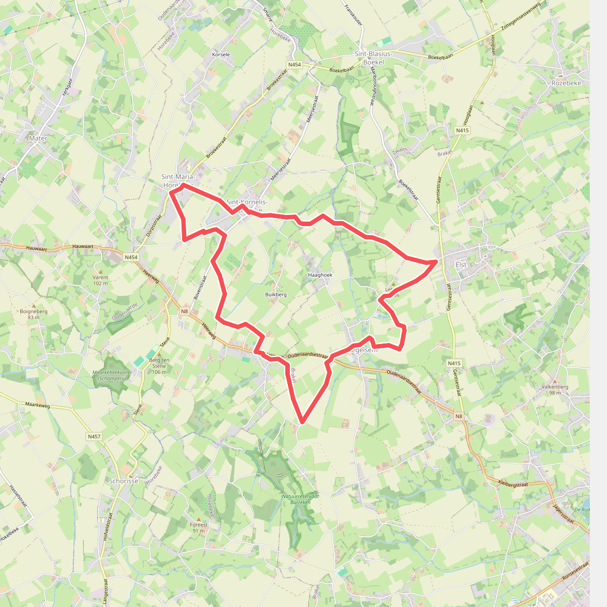 Rond De Haaghoek Wandelroute