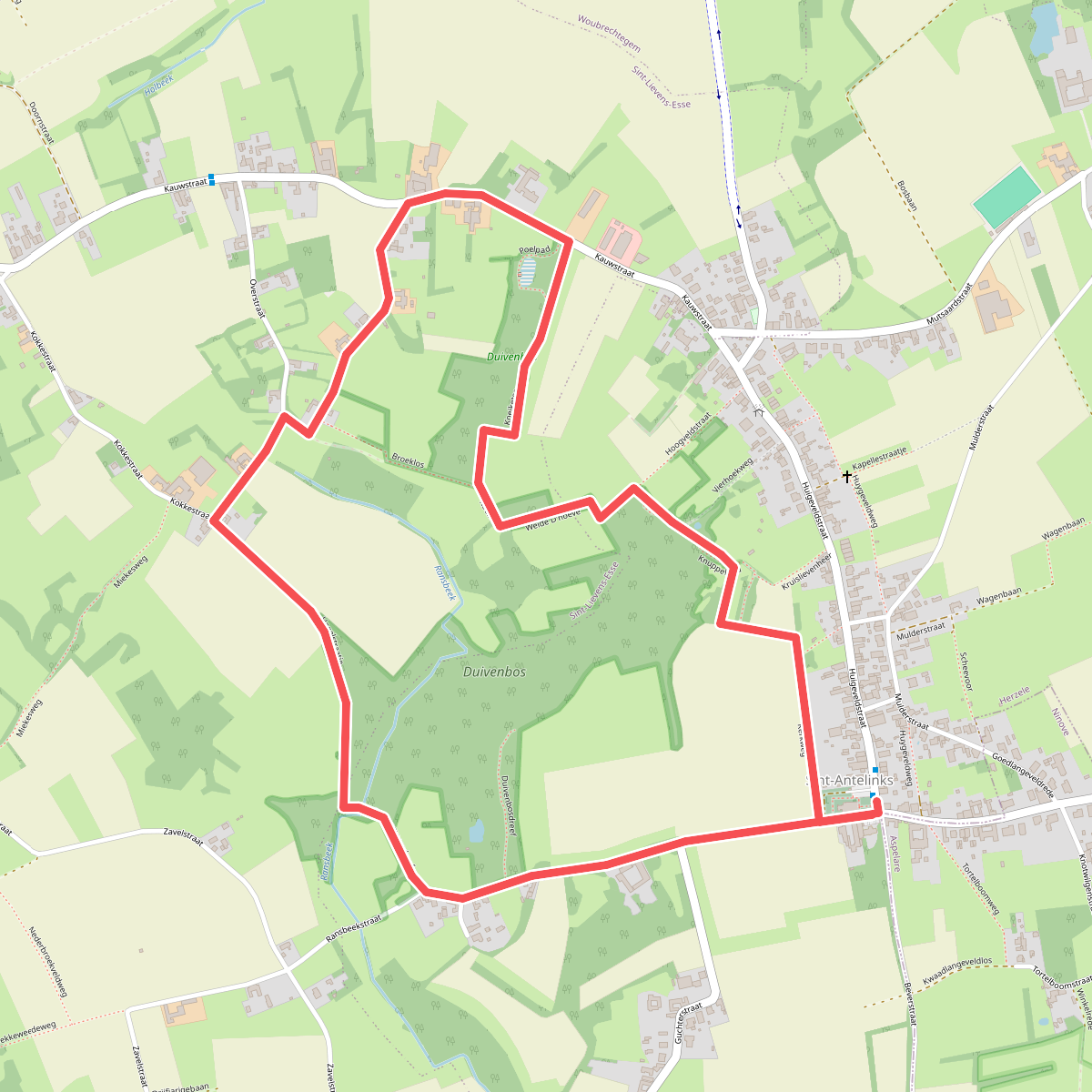 Sint-Lievens Wandelroute Lus 2