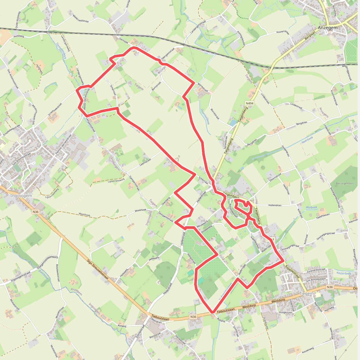 Uitzicht vanop de Tiegemberg