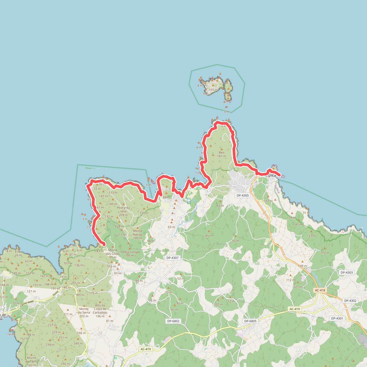 O Camiño dos Faros. Etapa 1 Malpica-Niñóns