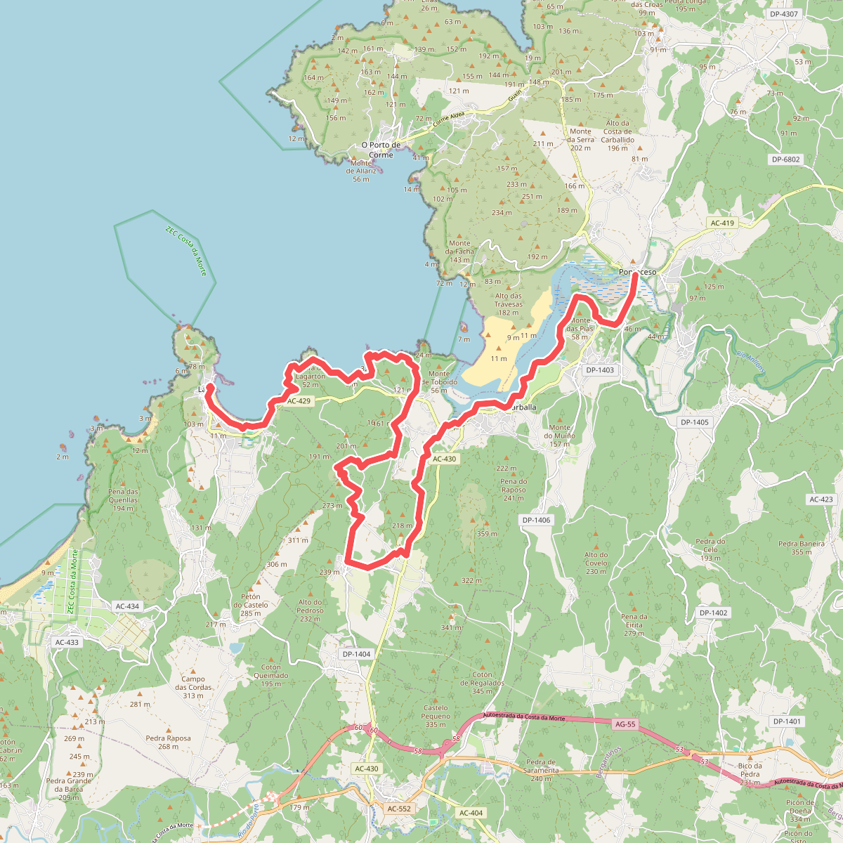 O Camiño dos Faros: Etapa 3 Ponteceso-Laxe