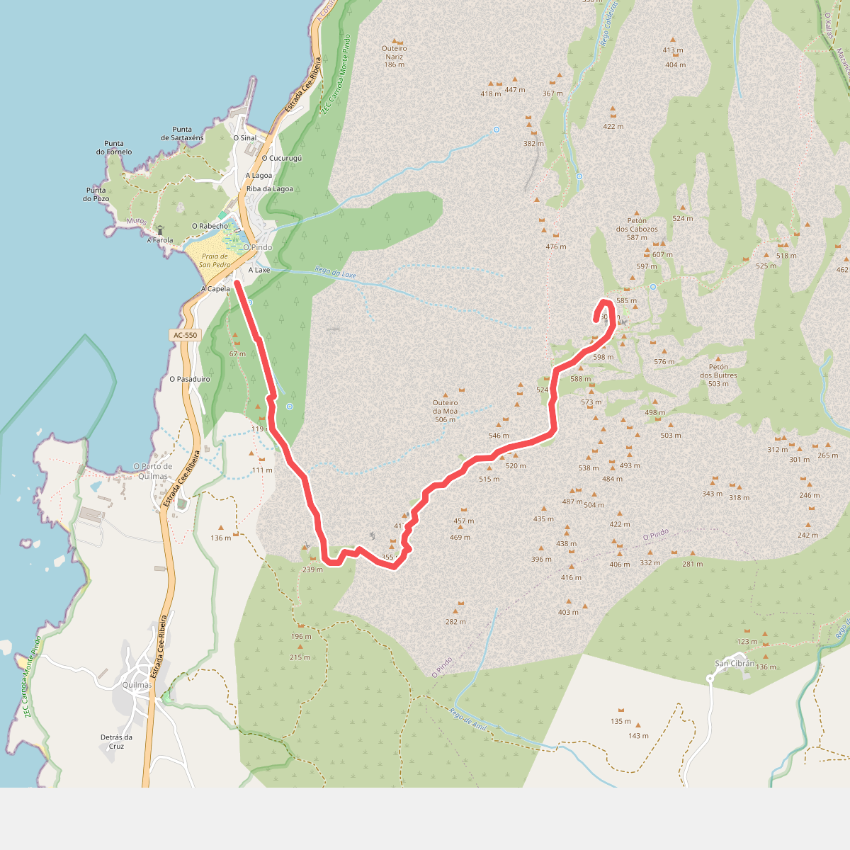 Ruta á Moa desde O Pindo