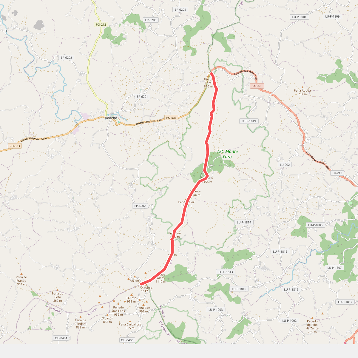 Ruta do Monte Faro
