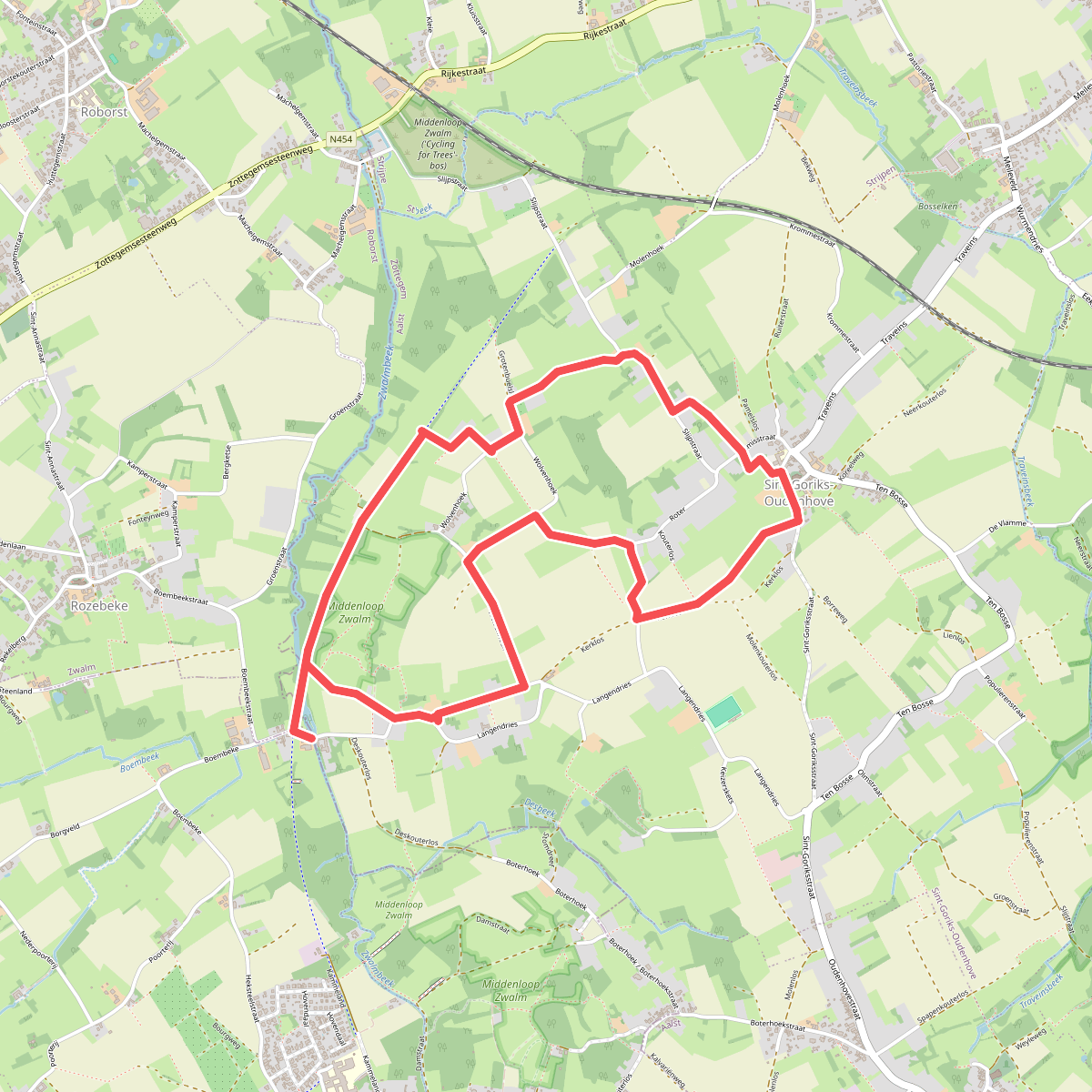 Boembekewandeling - rood