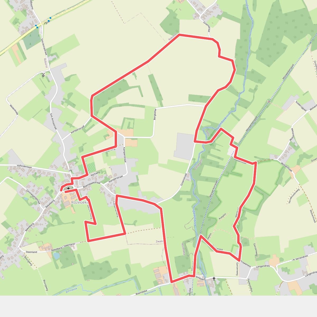 Ommetje Rozebeke - 6km