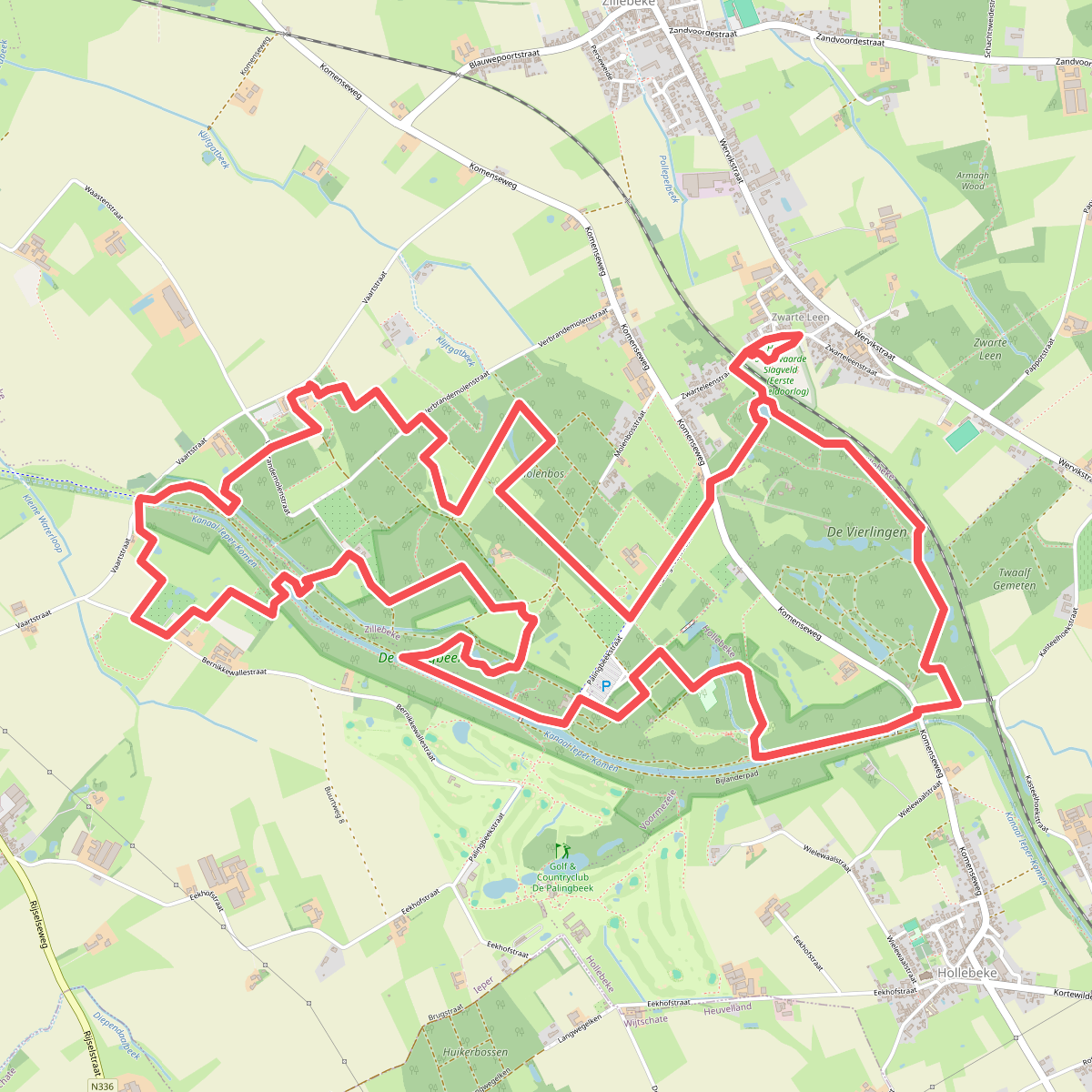 Palingbeek wandelroute