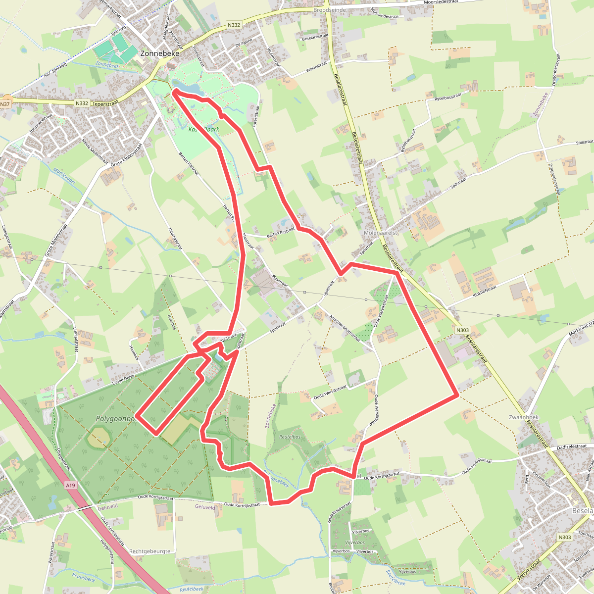 Polygon Wood Legacy wandelroute