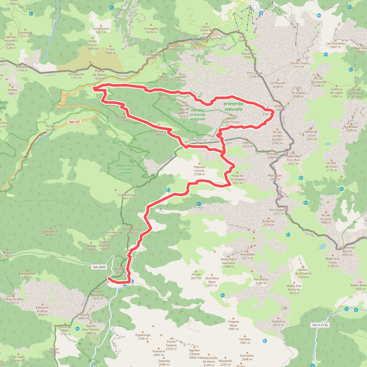 Hegoaldea: Puerto de los Navarros / Argibiela - Linza - Belagua