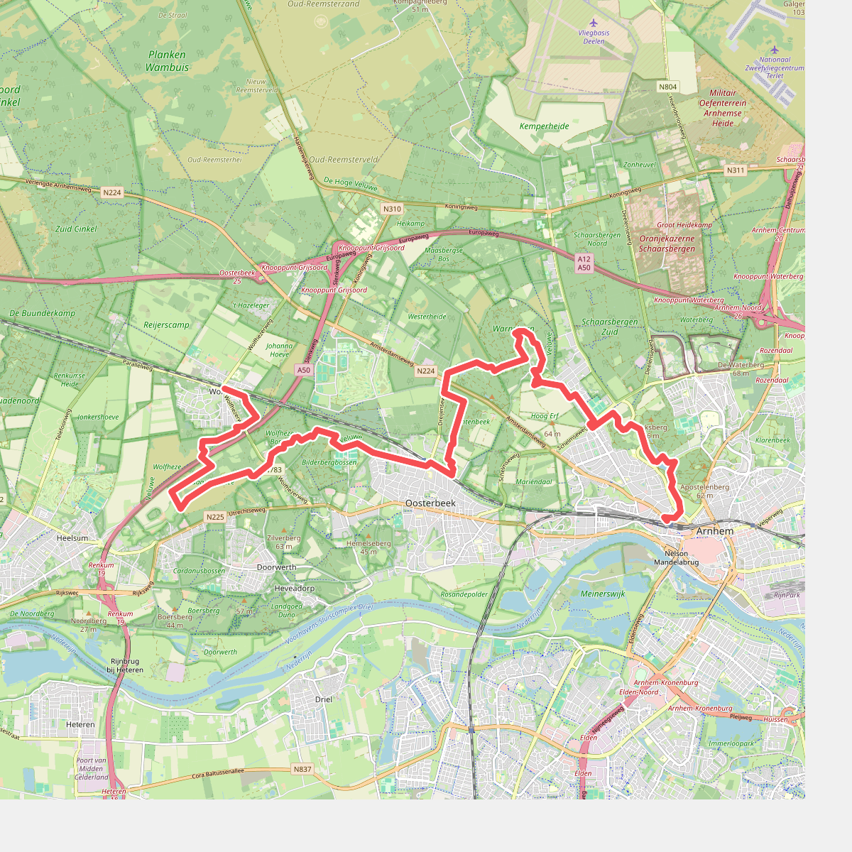 Arnhem - Wolfheze · Veluwe Zwerfpad etappe 1