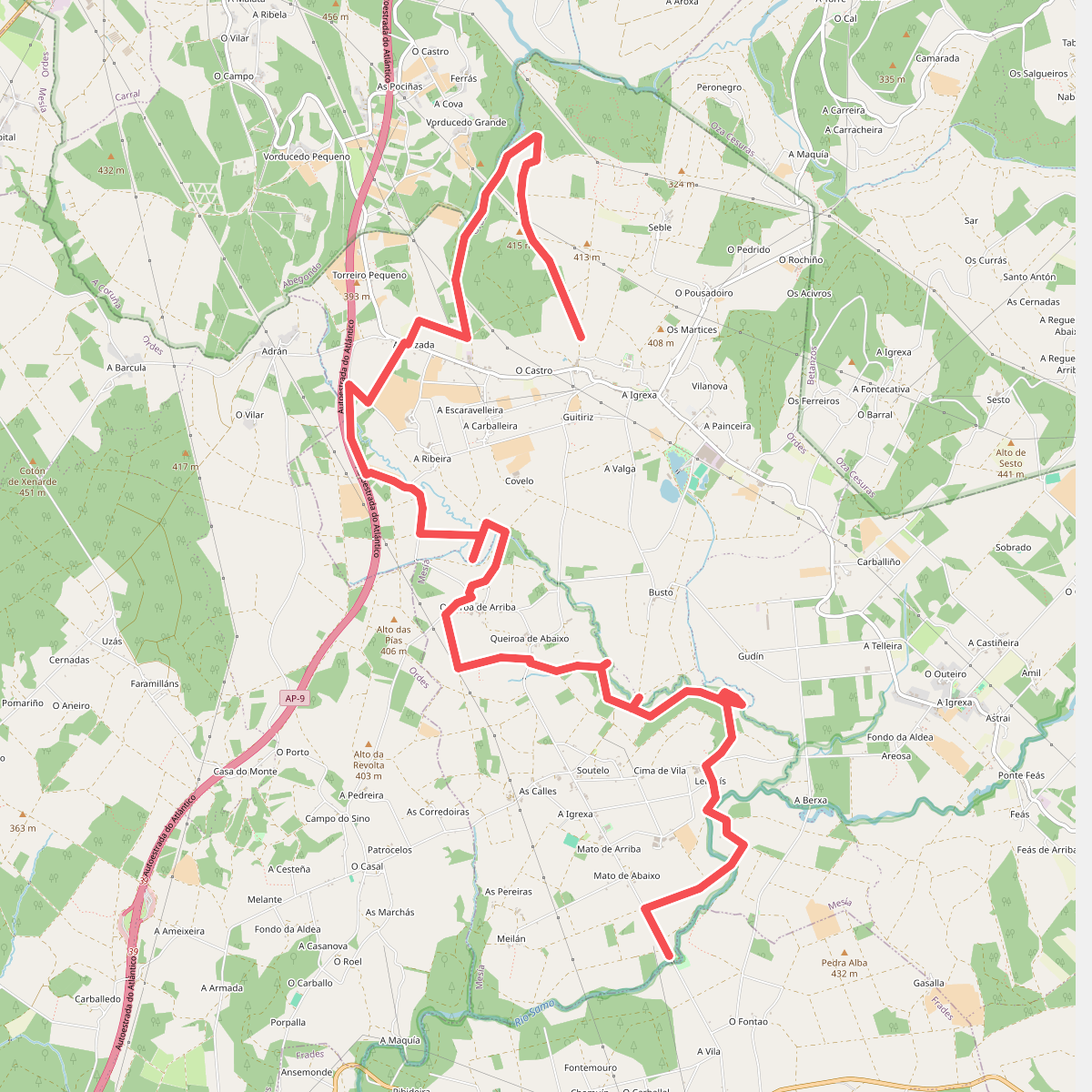 Ruta da Fraga aos Muíños