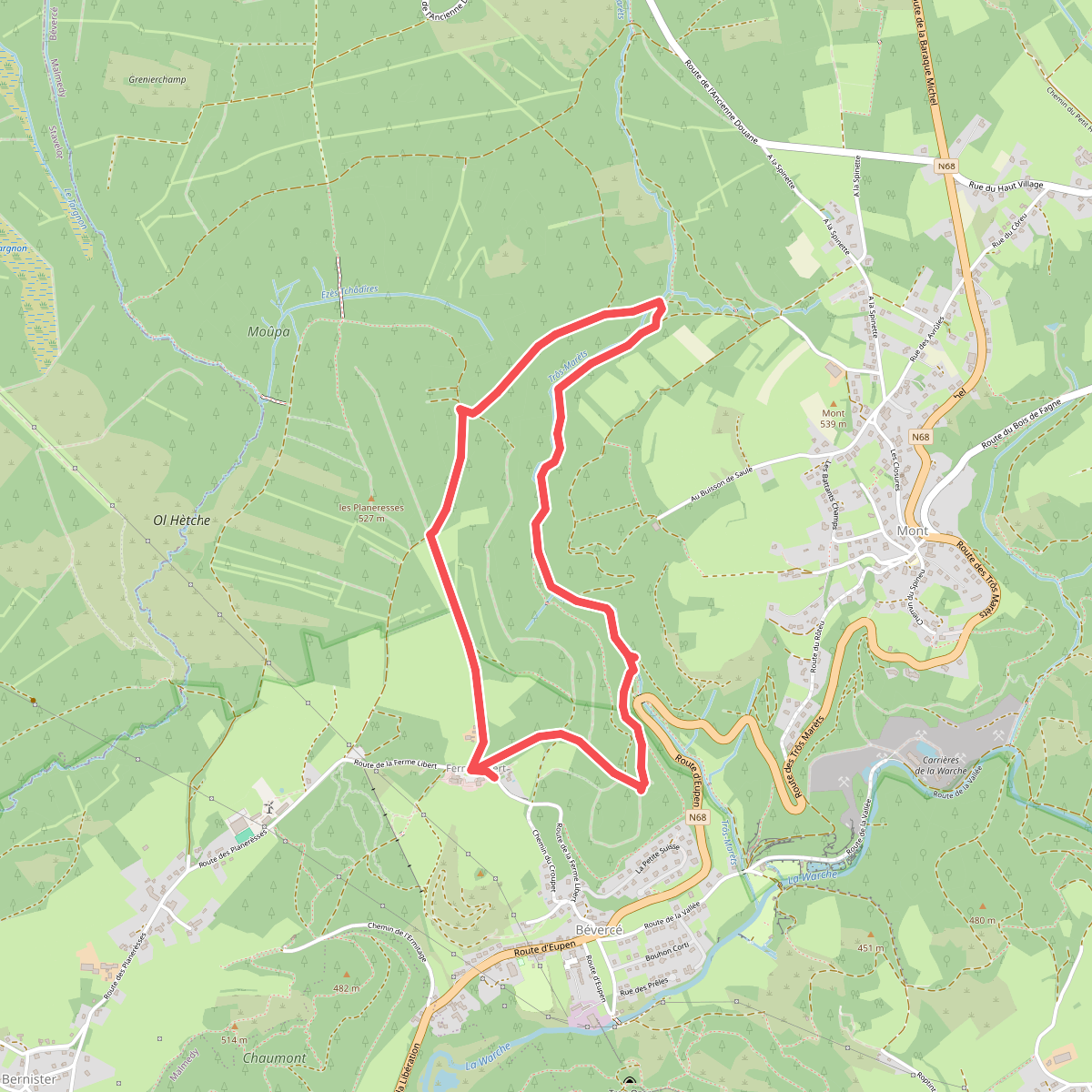 De canyon van Trôs-Maret