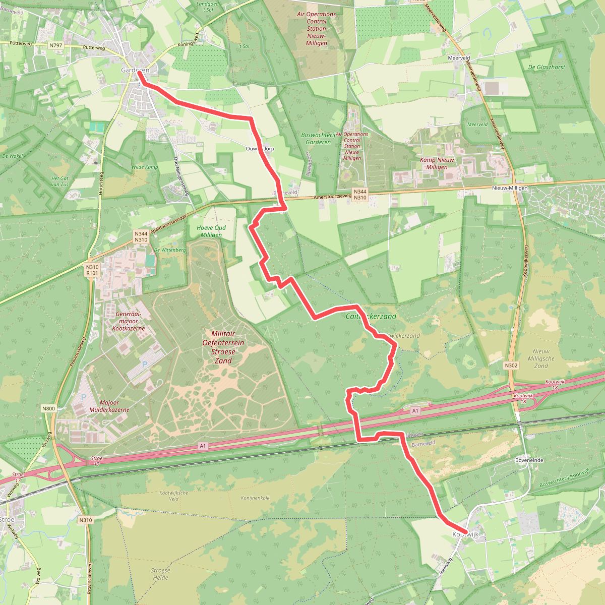 Kootwijk - Garderen · Veluwe Zwerfpad etappe 6