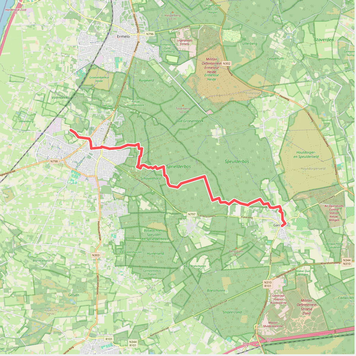 Garderen - Putten · Veluwe Zwerfpad etappe 7