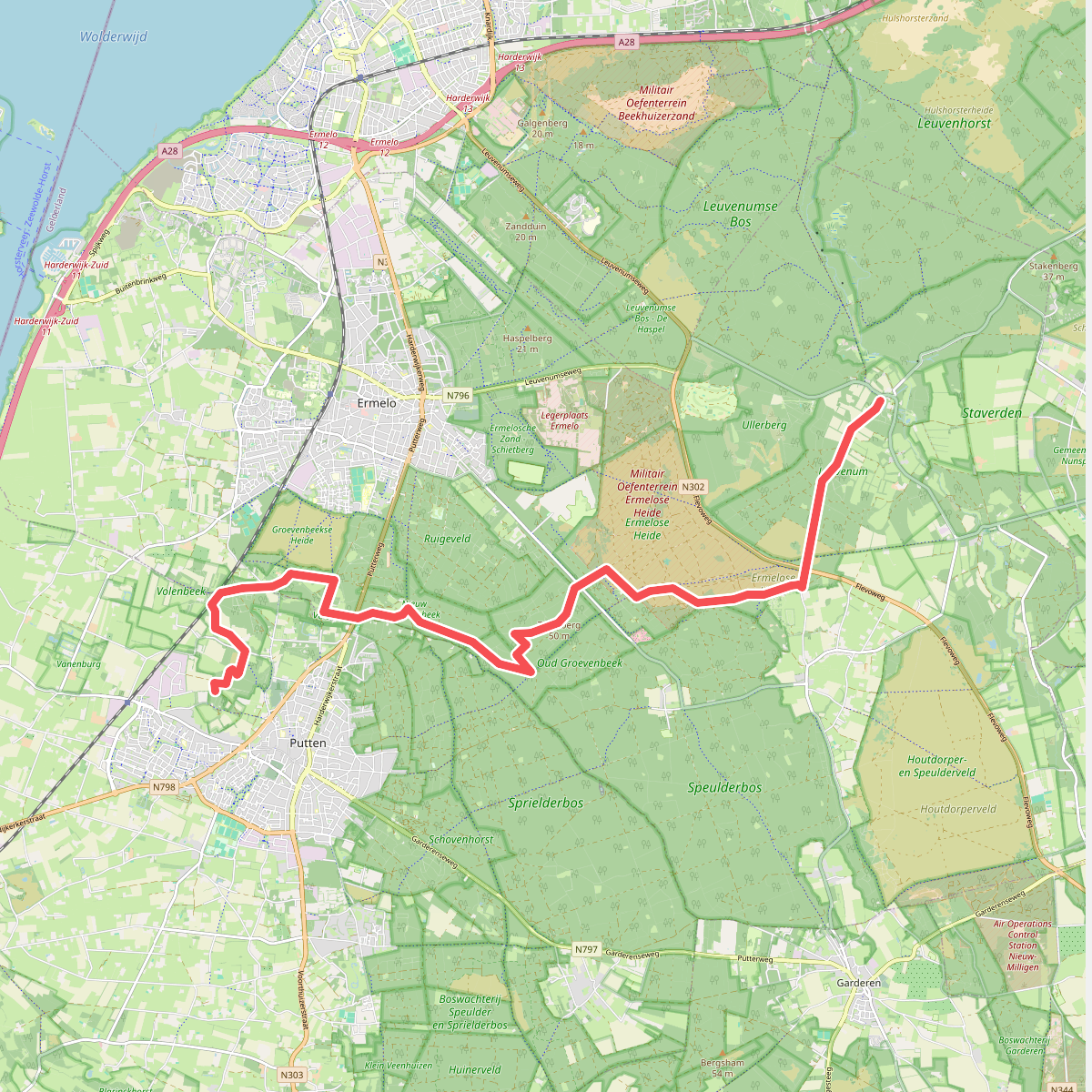 Putten - Leuvenum · Veluwe Zwerfpad etappe 8