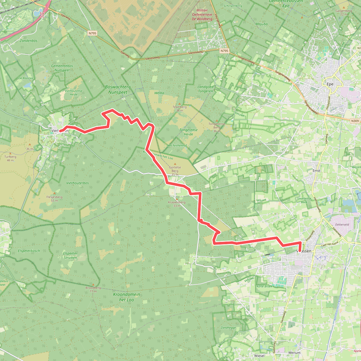 Vierhouten - Vaassen · Veluwe Zwerfpad etappe 11