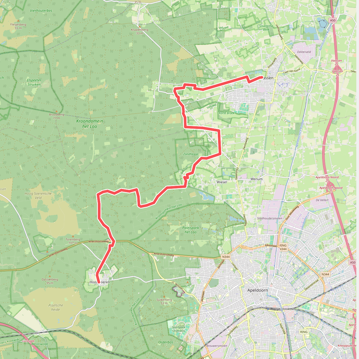Vaassen - Hoog Soeren · Veluwe Zwerfpad etappe 12