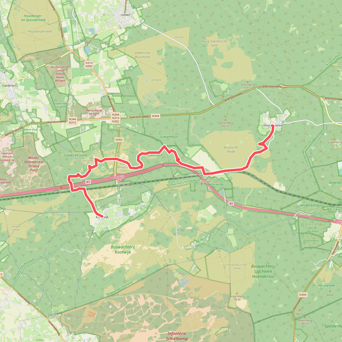 Hoog Soeren - Kootwijk · Veluwe Zwerfpad etappe 13