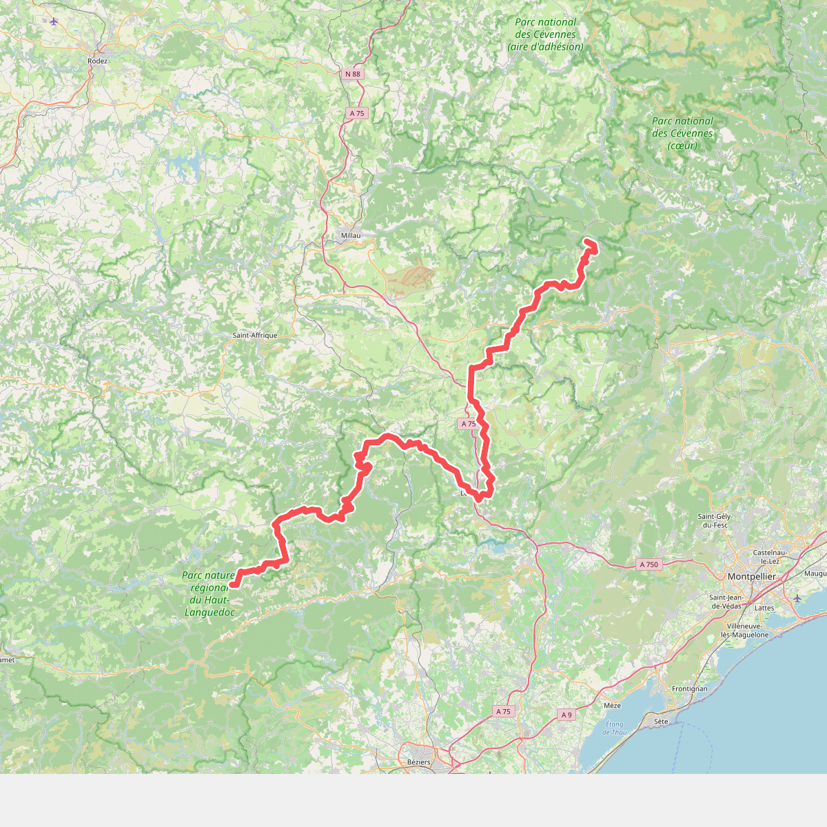 De l'Espérou (Gard) au col de Fontfroide (Hérault)