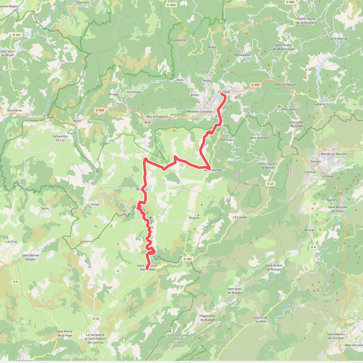 CSG 10 : Le Vigan - Saint-Maurice-Navacelles