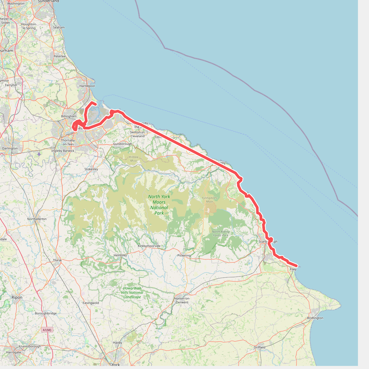 King Charles III England Coast Path: Filey Brigg to North Gare