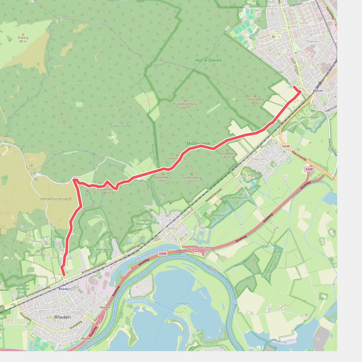 Dieren - Rheden · Veluwe Zwerfpad etappe 17
