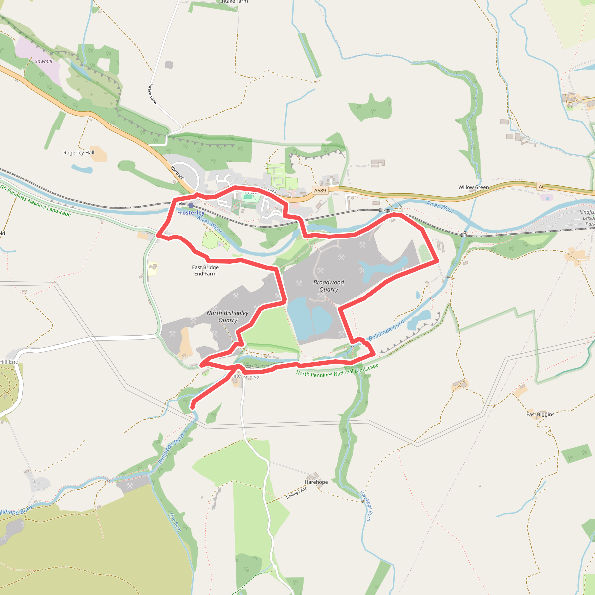 Mineral Valleys Walk: Frosterley (Walk 3)