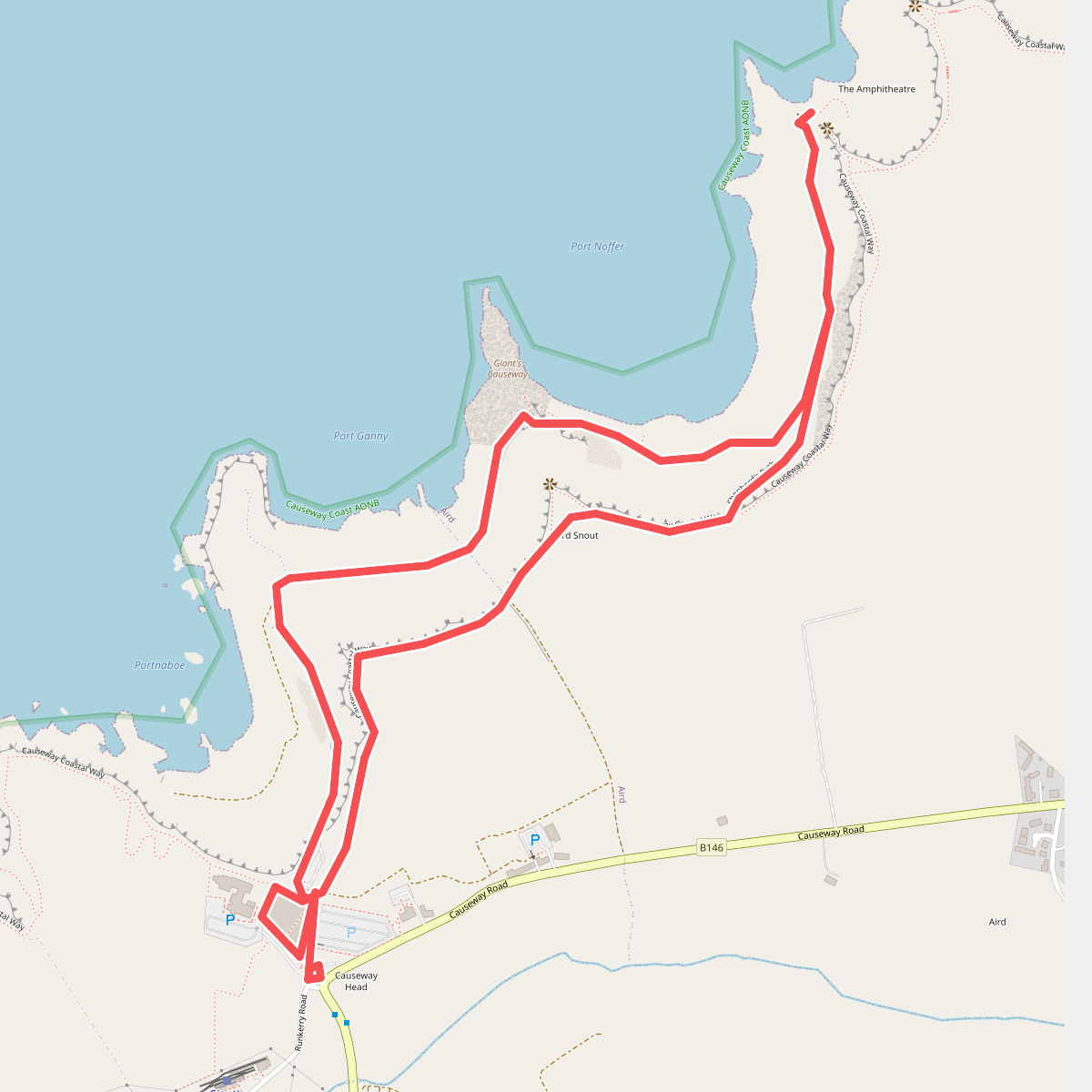 Red Trail, Giant's Causeway