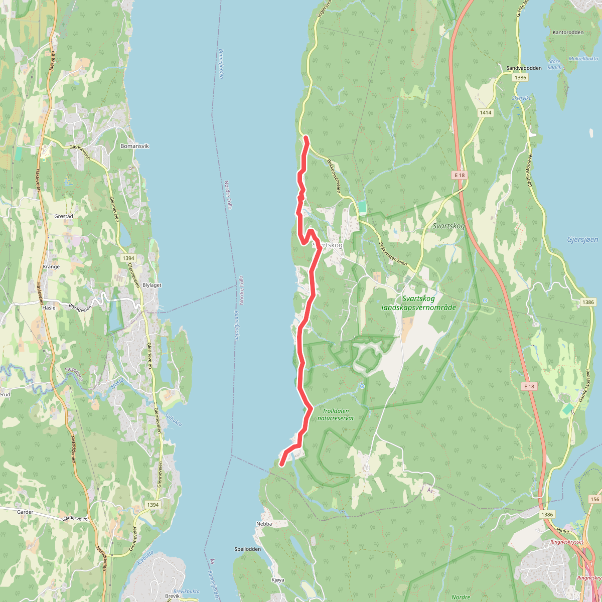 Kyststien i Oppegård, Akershus