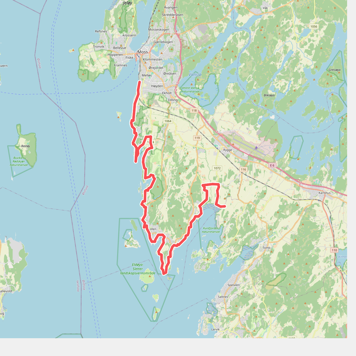 Kyststien i Rygge