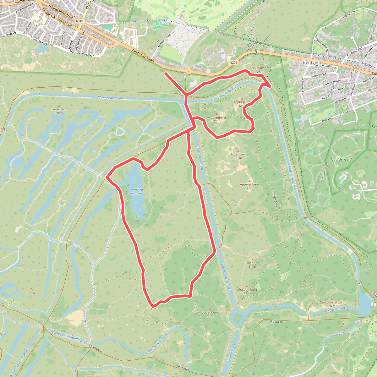 Duinverhalen wandeling: ingang Zandvoortselaan