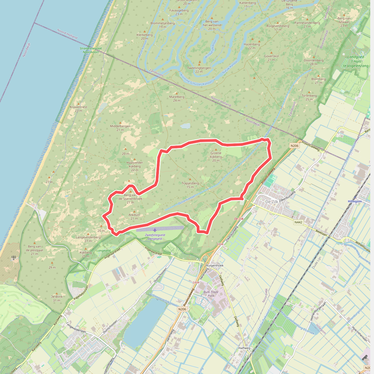 Zwarte paaltjesroute de Zilk