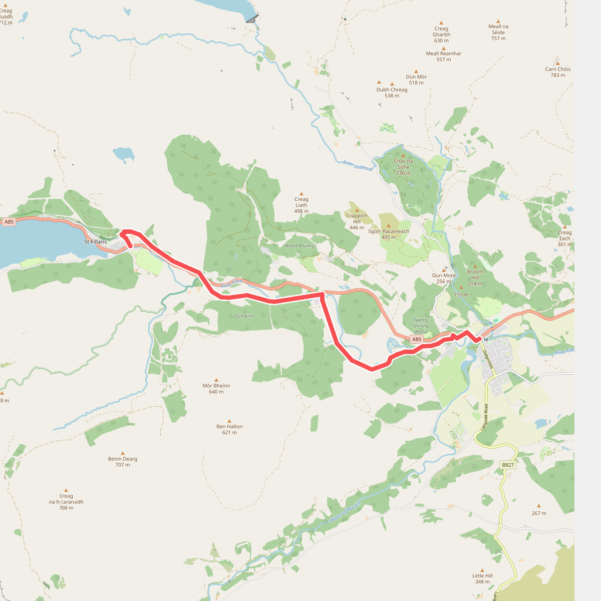 St Fillans to Comrie
