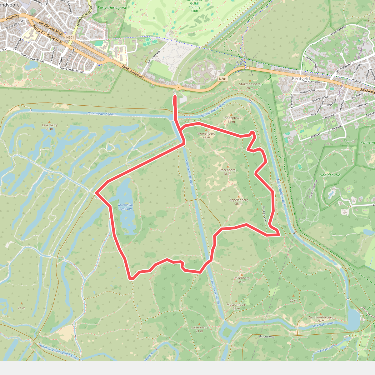 Groene paaltjesroute Zandvoortselaan
