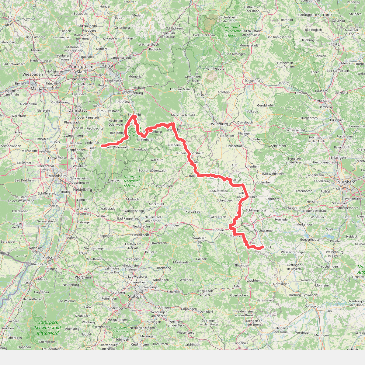 Europäischer Fernwanderweg E8, Baden-Württemberg
