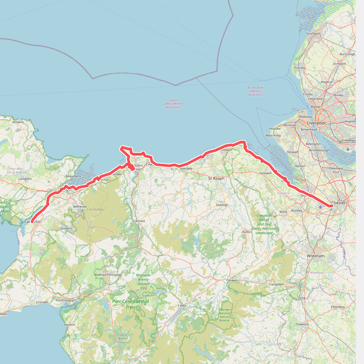 Wales Coast Path (North Wales) main route