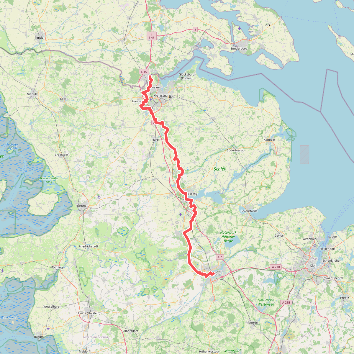 Pilgrimsruten/Pilgerroute - part Germany