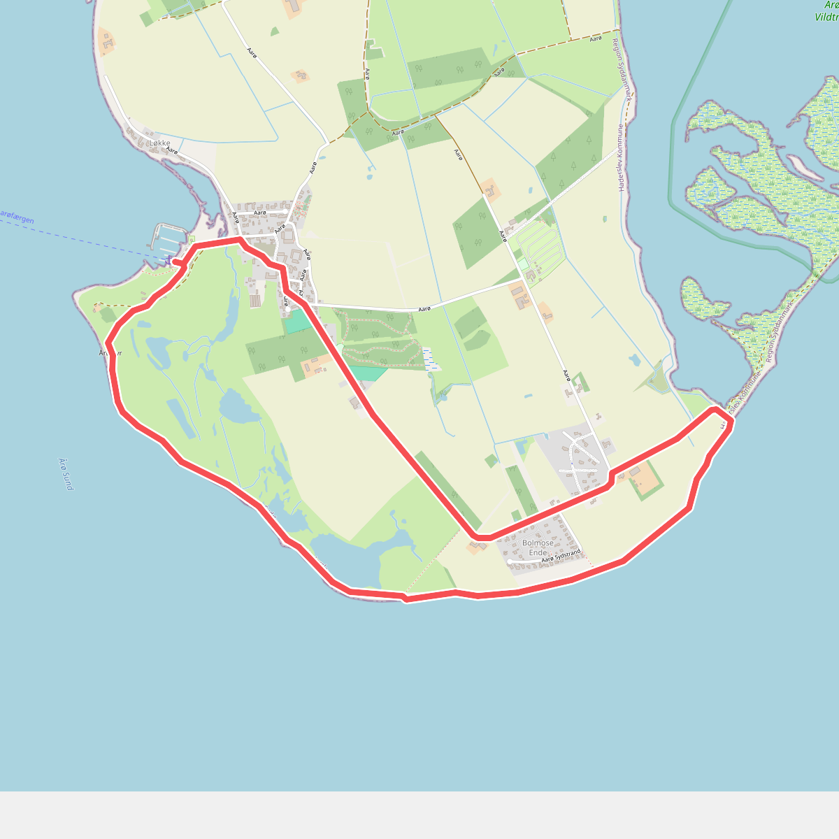 Aarø, gul rute